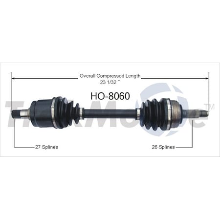 Surtrack Axle Cv Axle Shaft, Ho-8060 HO-8060